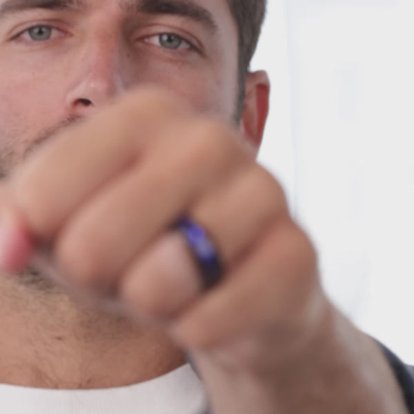 Silver Meteorite Band