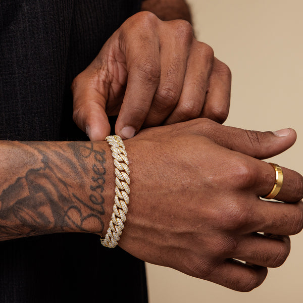 Iced Cuban Bracelet 10mm - Gold